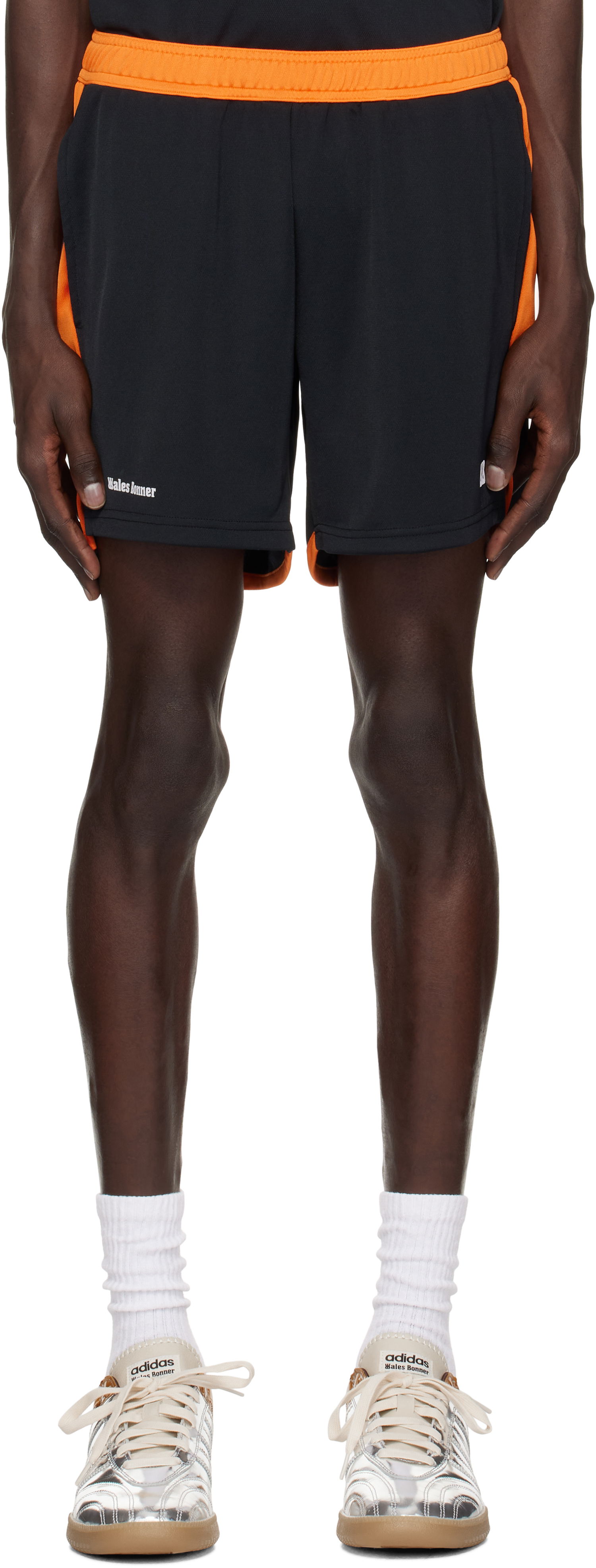 Kratke hlače Wales Bonner Wales Bonner Home Jersey Shorts Crna | US25JE21-PL04-999 TECHNICAL JRSY, 0