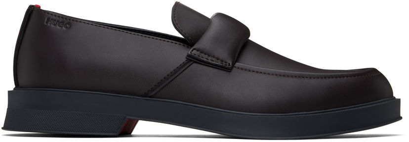 Njega cipela BOSS Hugo Embossed-Logo Loafers Smeđa | 50536253