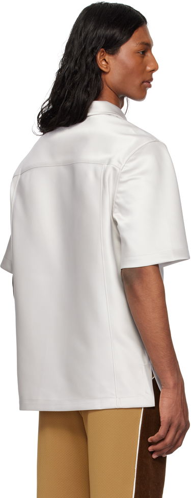 Košulja Casablanca Casablanca Short Sleeve Satin Shirt Bijela | MS25-SH-169-01, 2