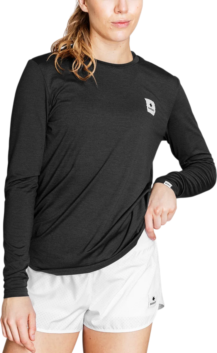 Majica kratkih rukava Saysky Saysky Statement Pace Long Sleeve T-Shirt Crna | nmrls22c-9001