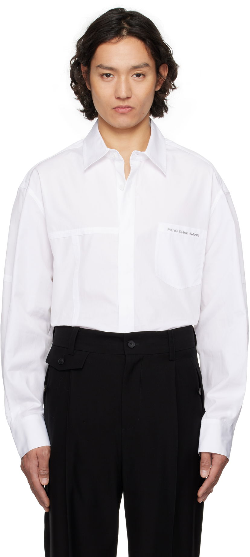 Košulja Feng Chen Wang Feng Chen Wang Paneled Shirt Bijela | FUS19SR21