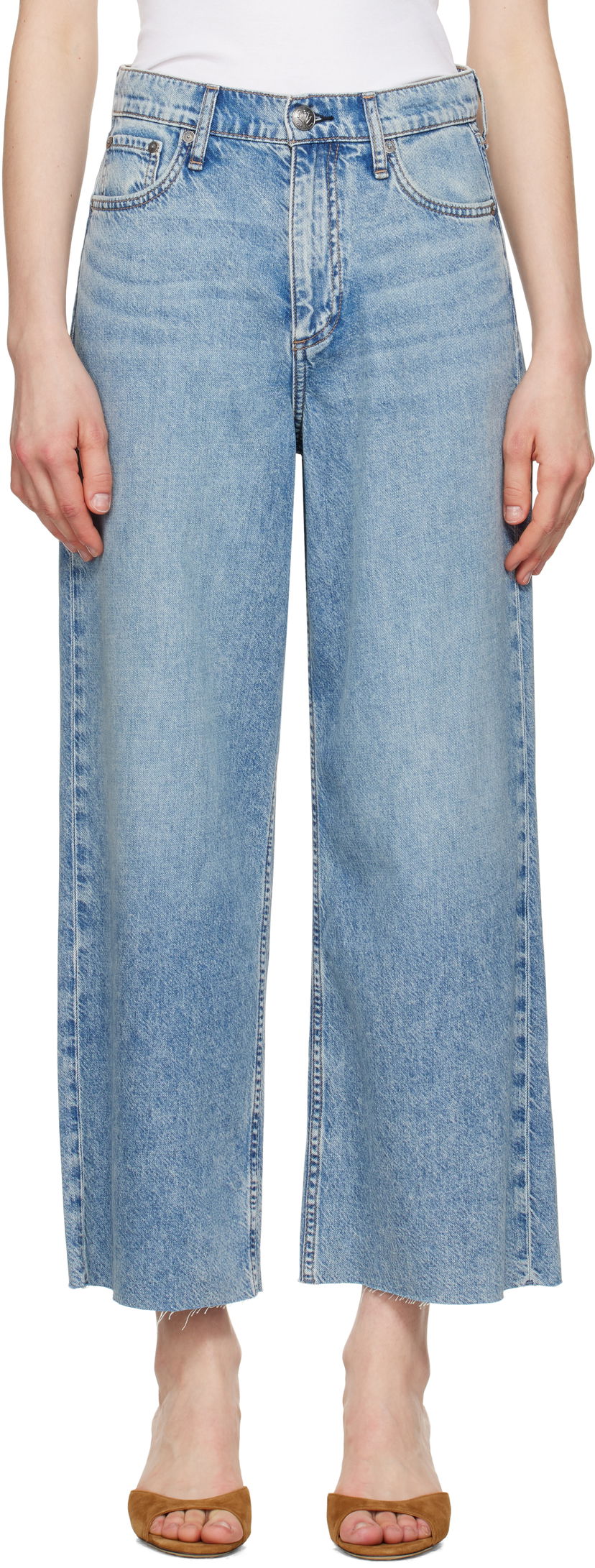 Jeans rag & bone Rag & Bone Featherweight Andi Ankle-Length Jeans Plava | WDD25S2914FWBC