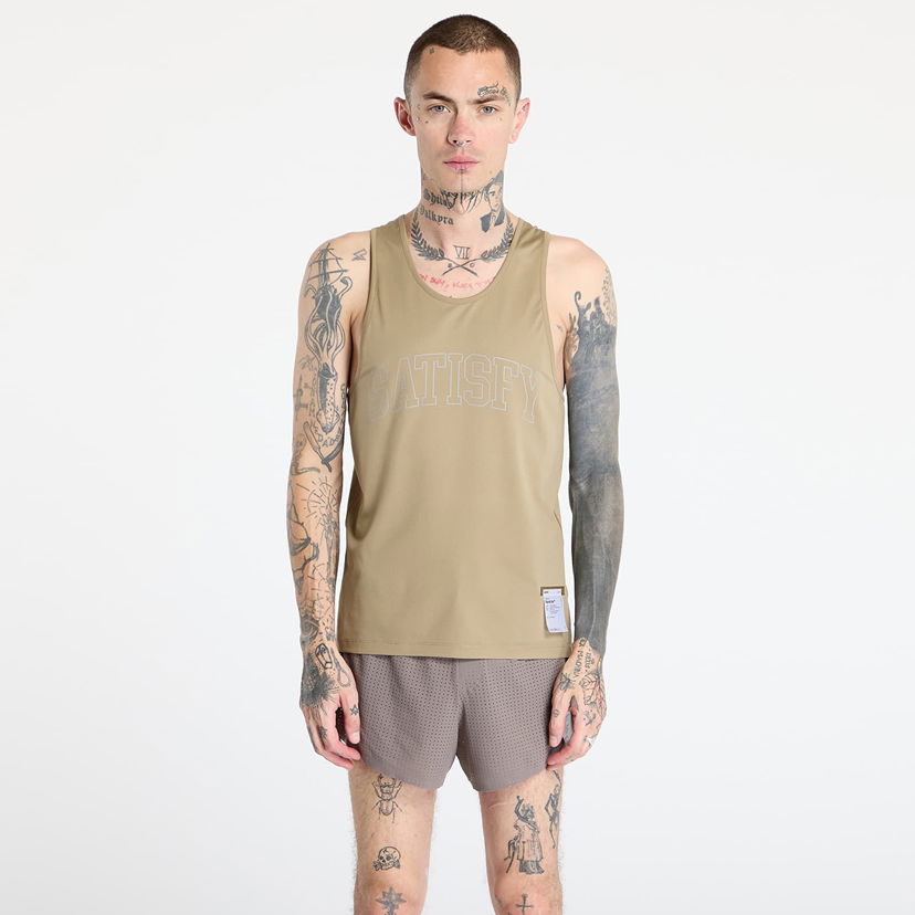 Majica bez rukava Satisfy Satisfy AuraLite Tech Singlet Bež | 11041-AG