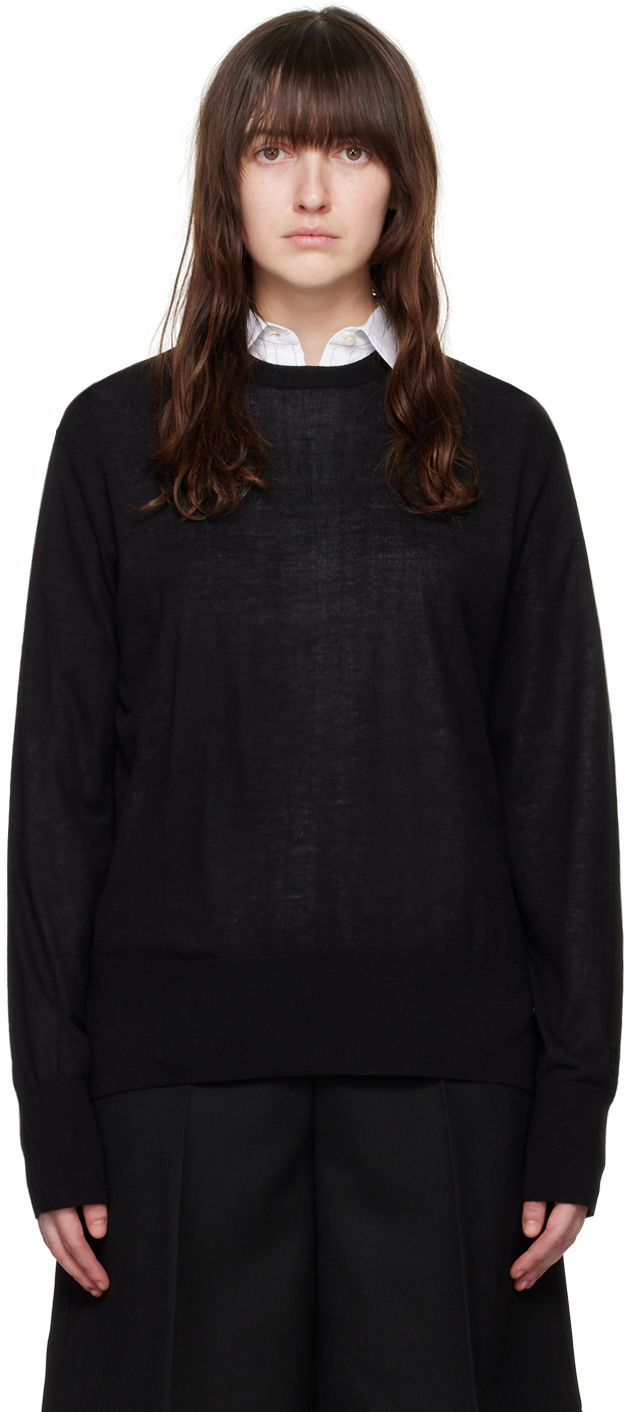 Džemper TOTEME Crewneck Knit Sweater Crna | 243-WRT0346-YA0084