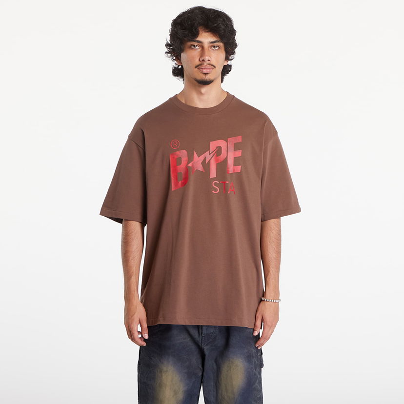 Majica kratkih rukava BAPE A BATHING APE Floral Solid Camo Bape Sta Logo Relaxed Fit Short Sleeve Tee Brown Smeđa | 001TEK801354M BRW
