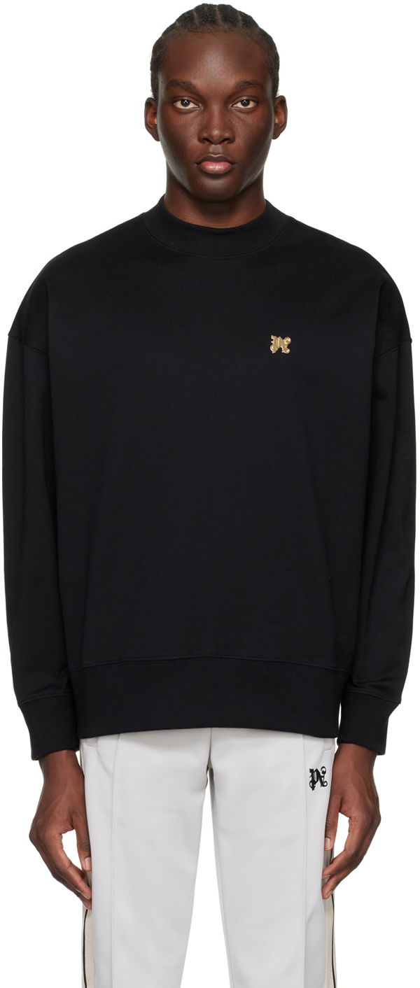 Dukserice Palm Angels Plaque Sweatshirt Crna | PMBA074R24FLE0111076