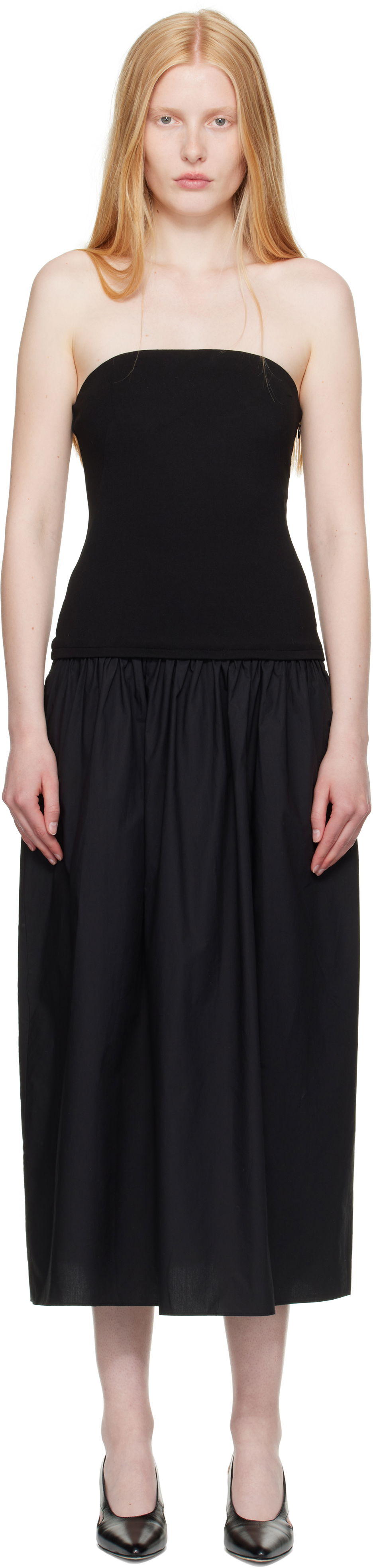 Haljina rag & bone rag & bone Irina Mixed-Media Midi Dress Crna | WAC25P3017D817, 0