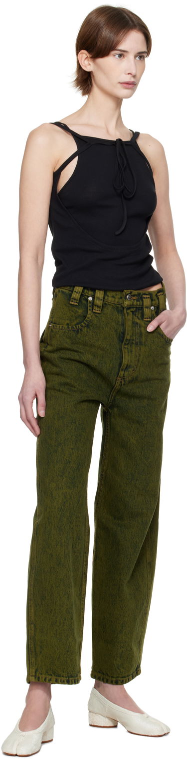 Majica bez rukava Eckhaus Latta Eckhaus Latta Flip Tie-Front Tank Top Crna | 1205-EL-PS25-A -, 3