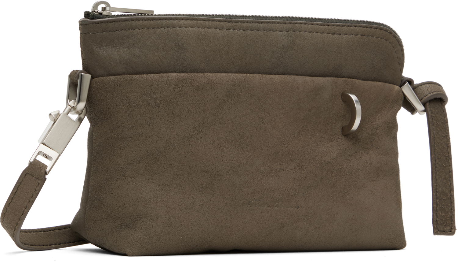 Torba za rame Rick Owens Rick Owens Hollywood Adri Small Suede Crossbody Bag Zelena | RA01E0625 LBAPA, 1