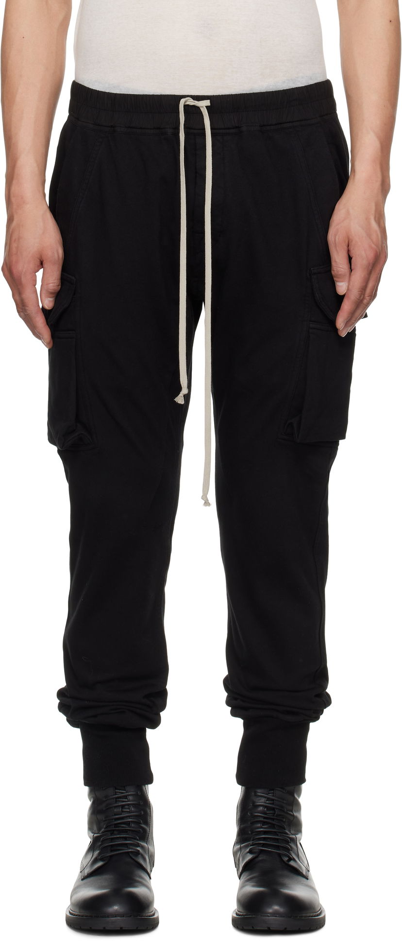 Trenirka Rick Owens Rick Owens DRKSHDW Hollywood Mastodon Cut Cargo Pants Crna | DU01E3386 RIG