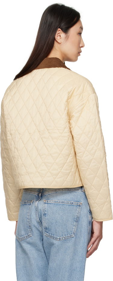 Jakna Sporty & Rich Sporty & Rich H&W Crest Cropped Quilted Jacket Bež | OW027620241CR01, 2