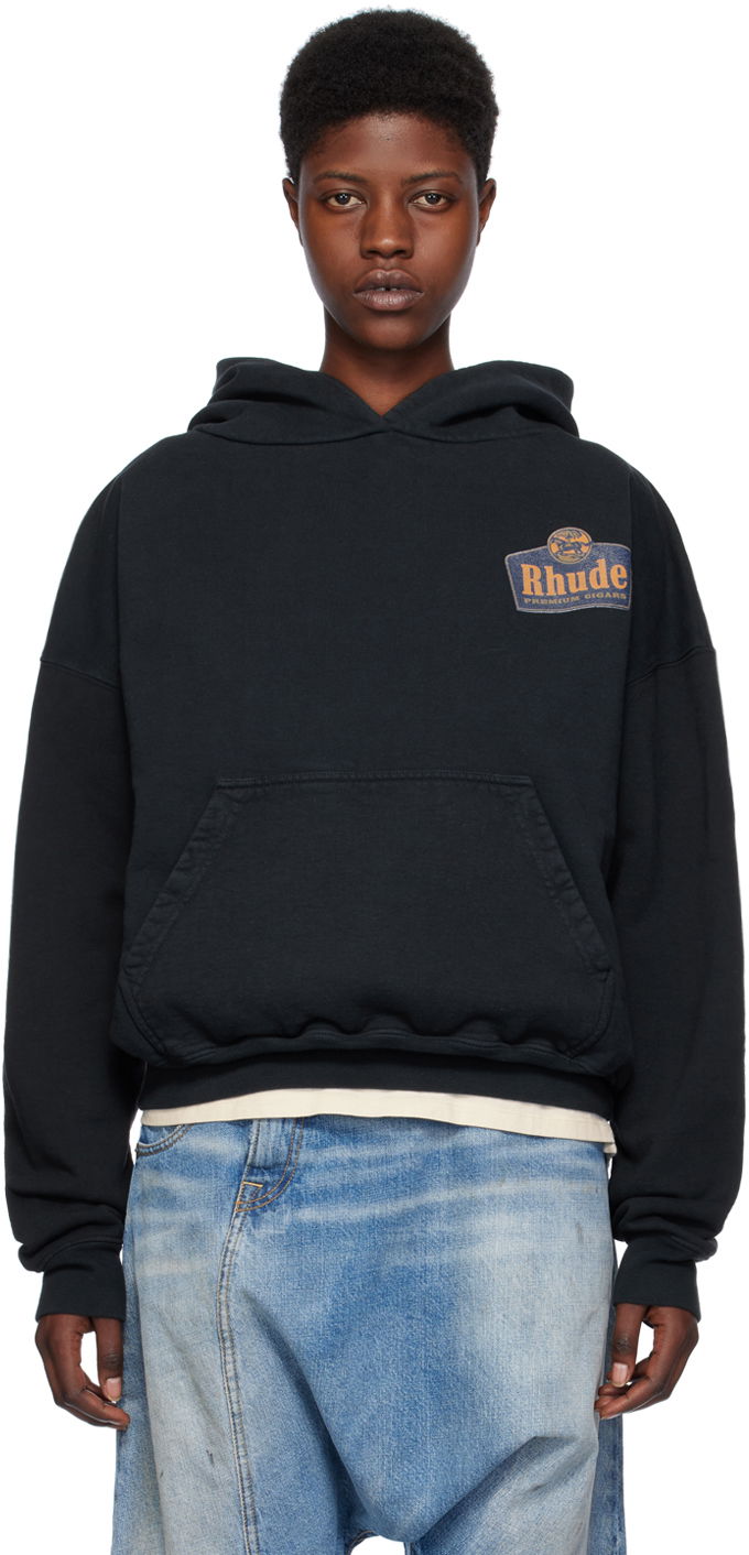 Dukserice Rhude Grand Cru Hoodie Crna | RHPS24HO02012610