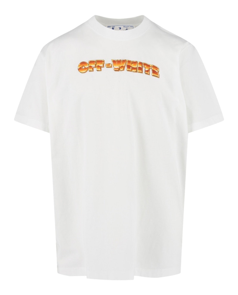 Majica kratkih rukava Off-White Arrows-Print Crewneck T-Shirt White/Orange Bijela | AA038S22-JER00-50120