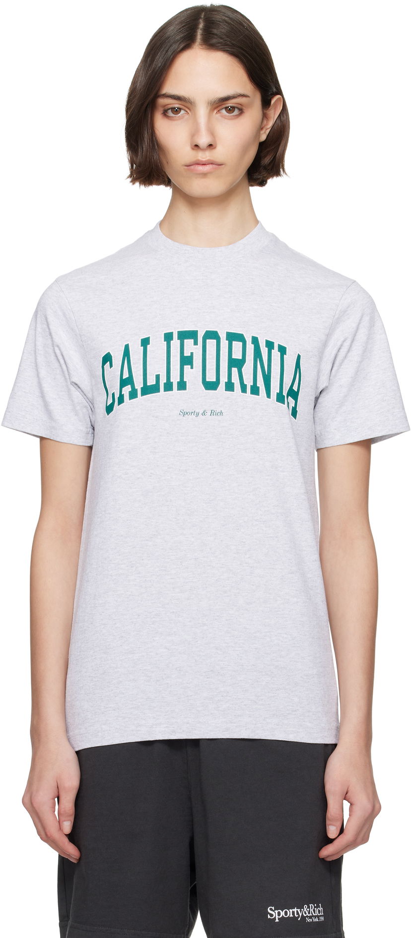 Majica kratkih rukava Sporty & Rich Sporty & Rich 'California' T-Shirt Siva | TO043622501GY03