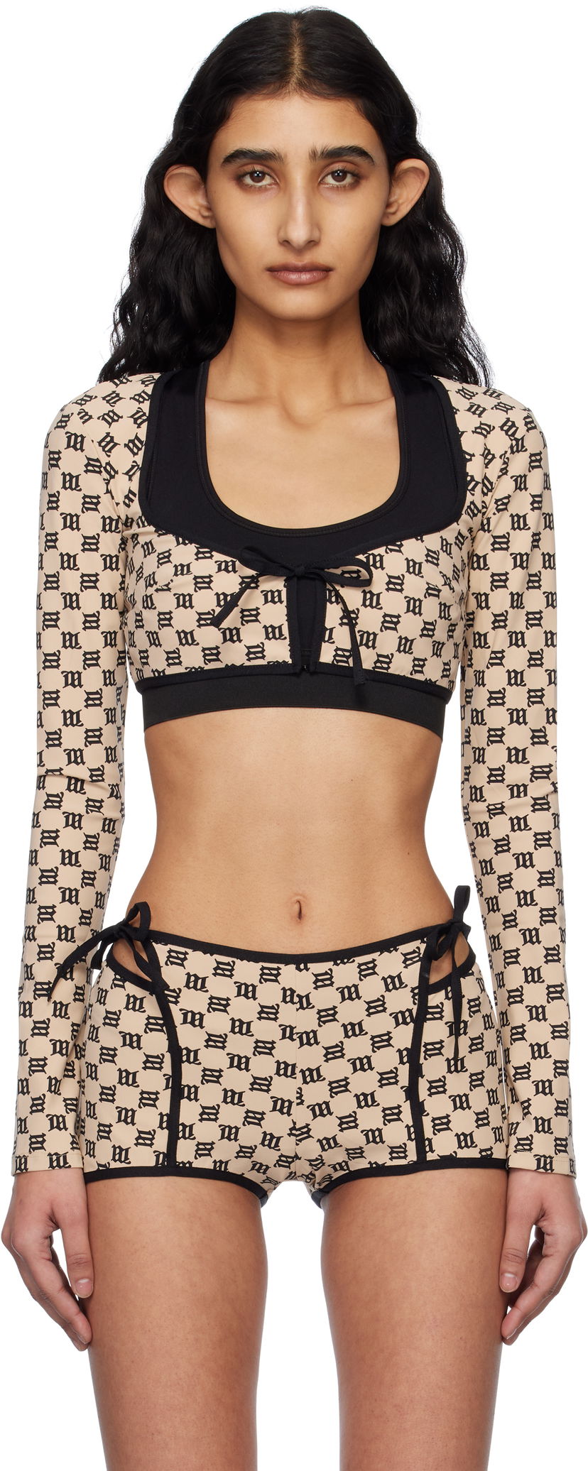 Trenerka MISBHV MISBHV Monogram Coquette Shrug Bež | 250W113