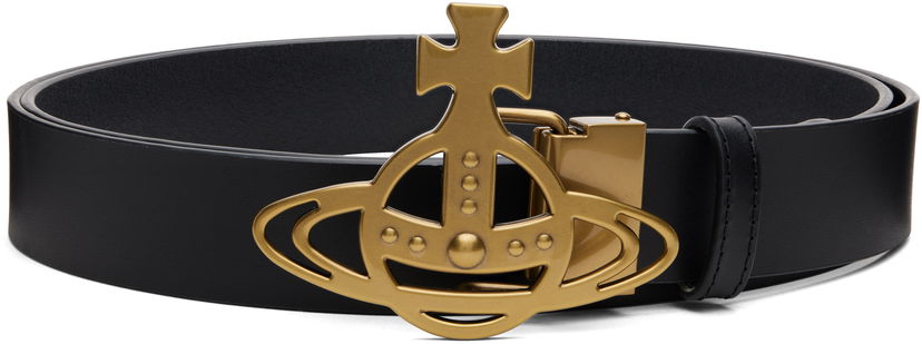 Pojasevi Vivienne Westwood Vivienne Westwood Orb Buckle Belt Crna | 82010072U-L00CH-