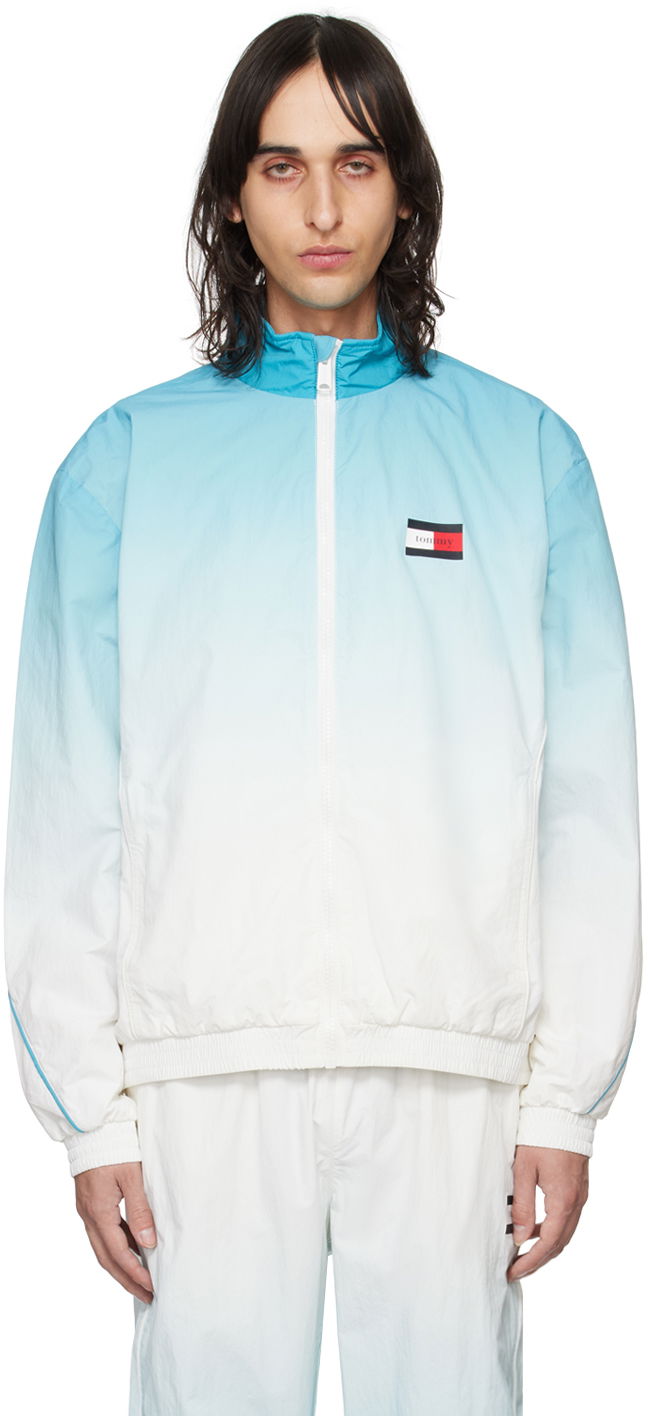 Jakna Tommy Hilfiger Tommy Jeans Blue & White Gradient Bijela | DM18074 CV3
