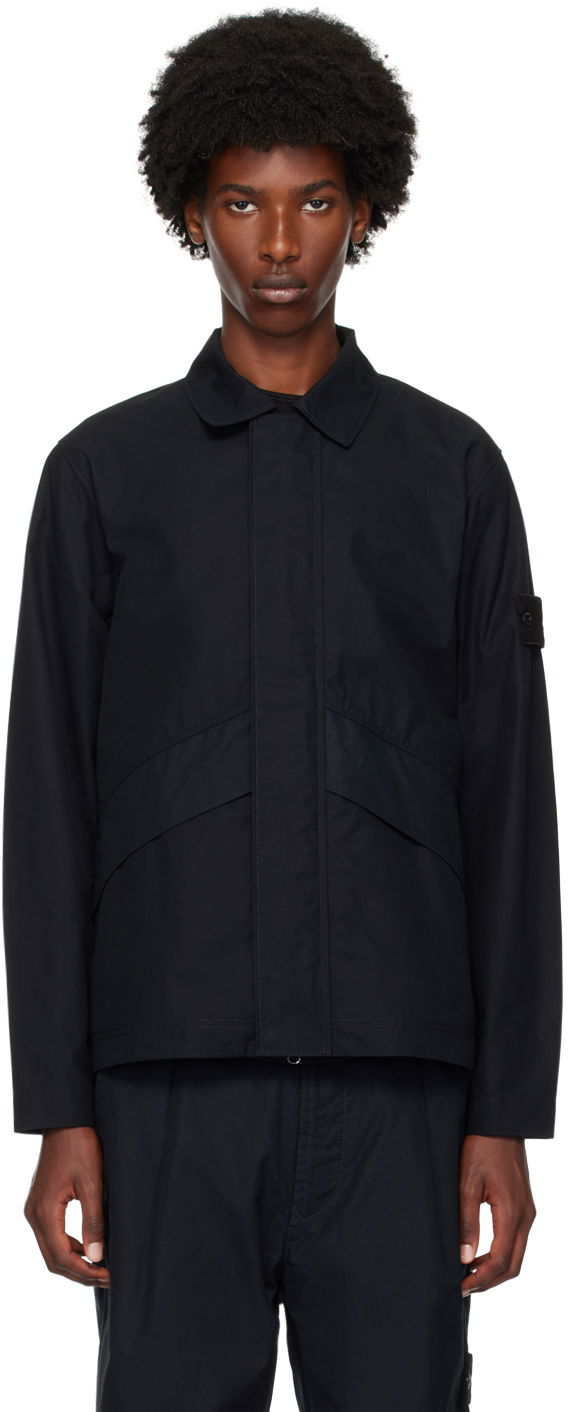 Jakna Stone Island Black Cotton Jacket Crna | 8115107F1