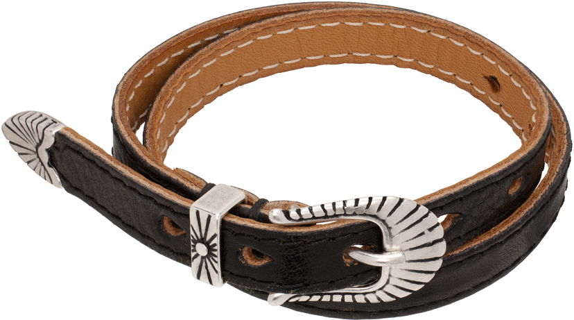 Narukvica OUR LEGACY Cowboy Wrap Around Bracelet Crna | A4248CDB