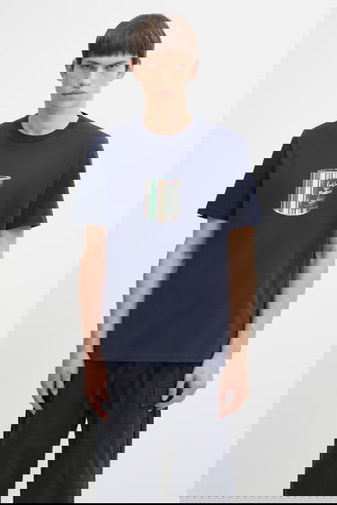 Majica kratkih rukava Barbour Printed Wax Can T-shirt Barbour x Paul Smith Tamnoplava | MTS1526NY91, 0