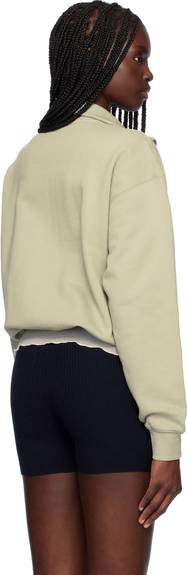 Dukserice MAISON KITSUNÉ Maison Kitsuné Baby Fox Patch Zip-Up Sweatshirt Zelena | OW02132KM0325, 2