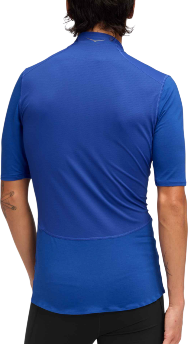 Majica kratkih rukava Hoka One One SkyBreeze Short Sleeve Zip T-Shirt Plava | 1170232-ult, 1