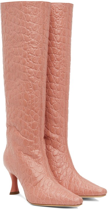 Tenisice i cipele BY FAR Stevie 42 Pink Leather Knee High Boots Ružičasta | 22PFSVISLMCCE, 3