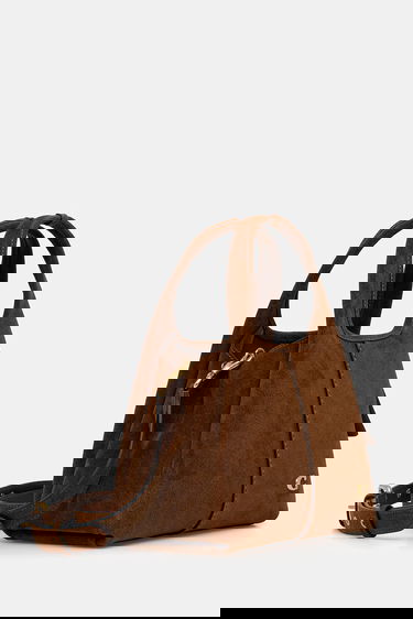 Torba za rame Coach Coach Lana 23 Suede Shoulder Bag Smeđa | CBZ95, 1