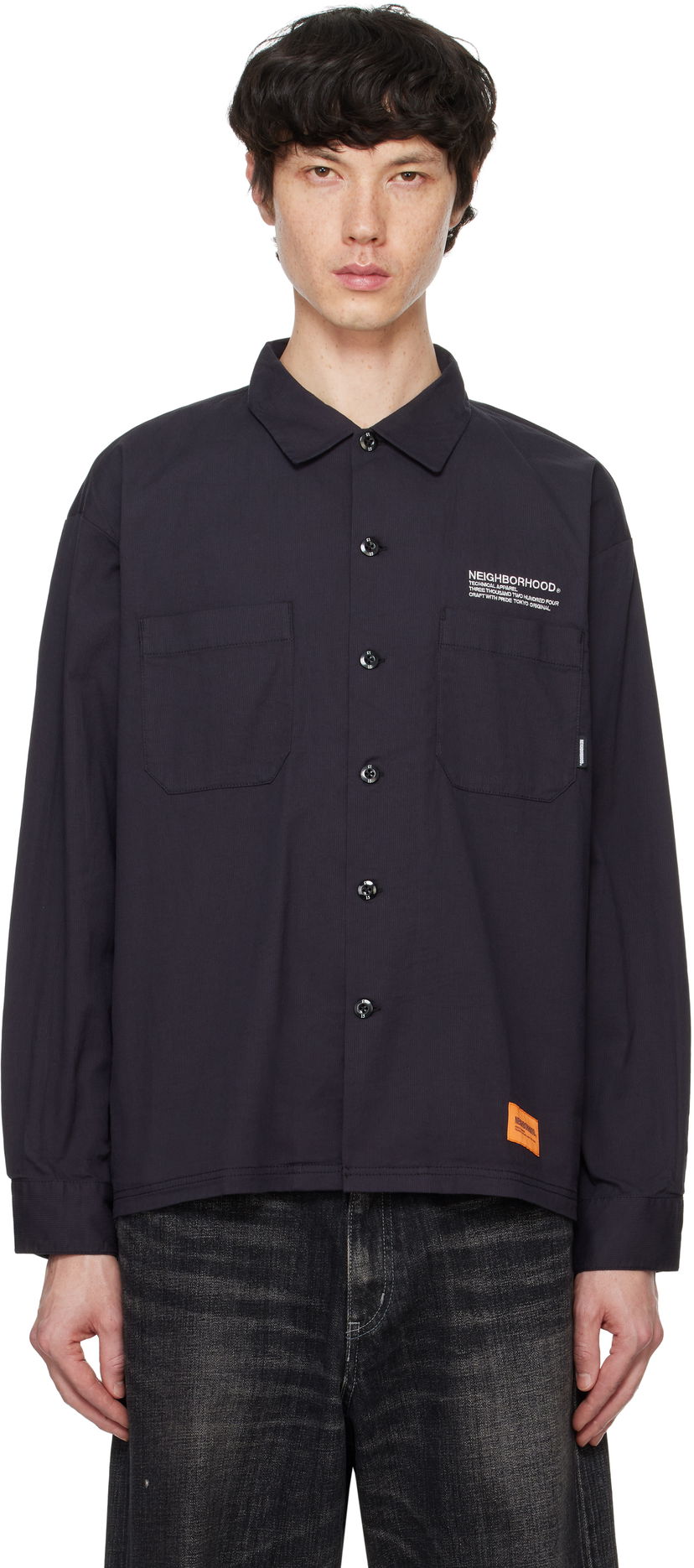 Košulja Neighborhood Cordlane Work Shirt Crna | 242TSNH-SHM09
