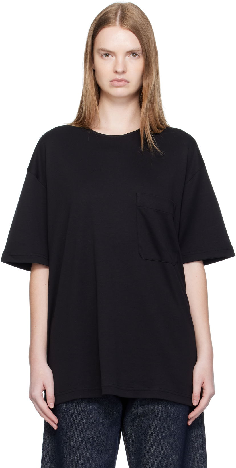 Majica kratkih rukava LEMAIRE Lemaire Relaxed Pocket T-Shirt Crna | TO1457 LJ1043