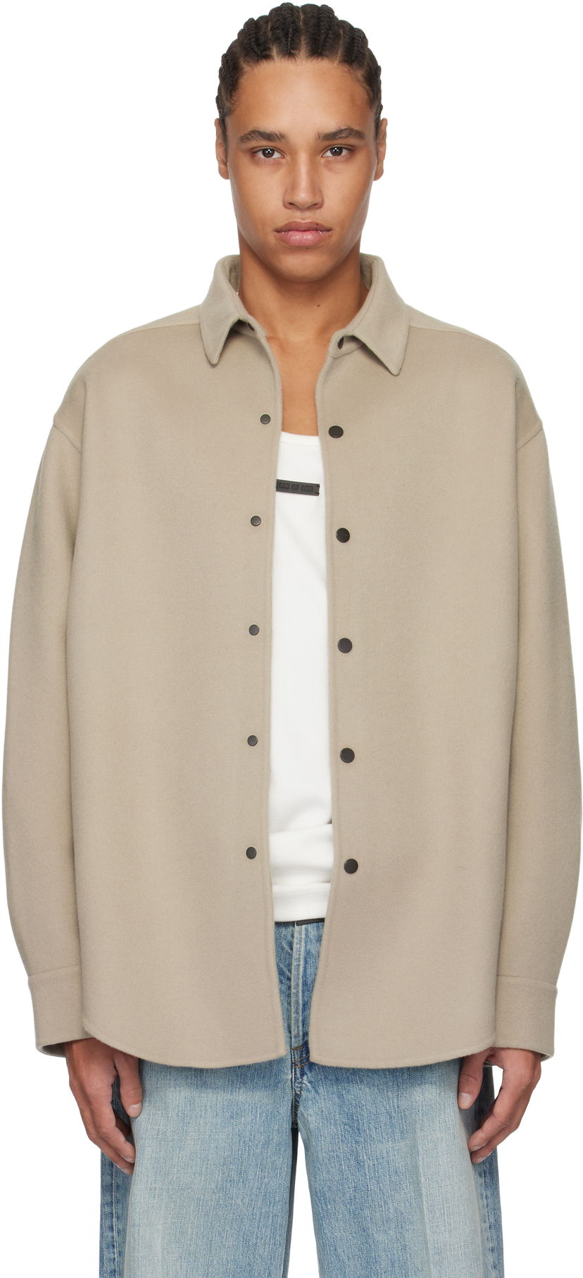 Košulja Fear of God Fear of God Wool Cashmere Overshirt Bež | FGE230-330DWC