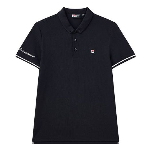 Polo majica FILA Embroidered Logo Casual Sport Polo Crna | F51M128114F-NV