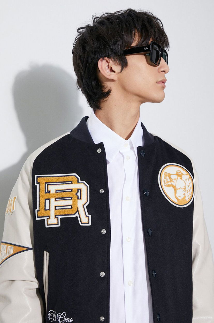 Bomber jakna Baracuta Baracuta Varsity Wool Blend Bomber Jacket Tamnoplava | BRCPS0996