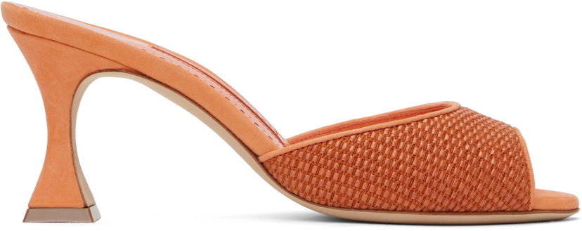 Dodaci Manolo Blahnik Manolo Blahnik Jadara Heeled Sandals Narančasta | 424-1982