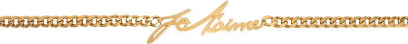 Narukvica Balmain Balmain Brass Chain Belt with "Je t'aime" Script Metalik | EN1WJ174MBRA