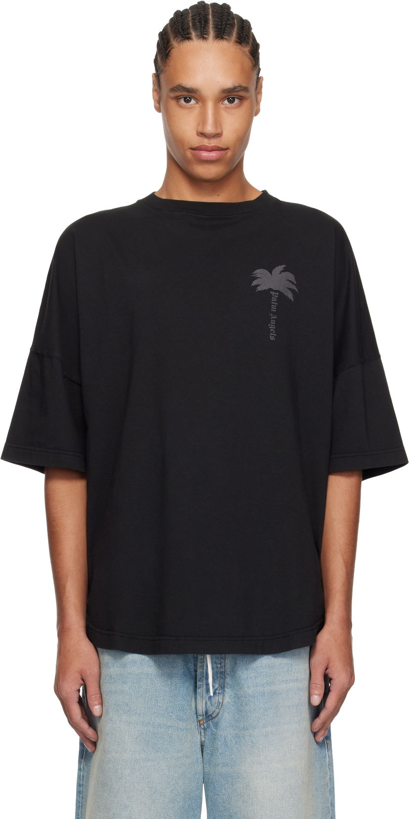 Majica kratkih rukava Palm Angels Palm Angels Palms Over T-Shirt Crna | PMAA002S25JER0041313