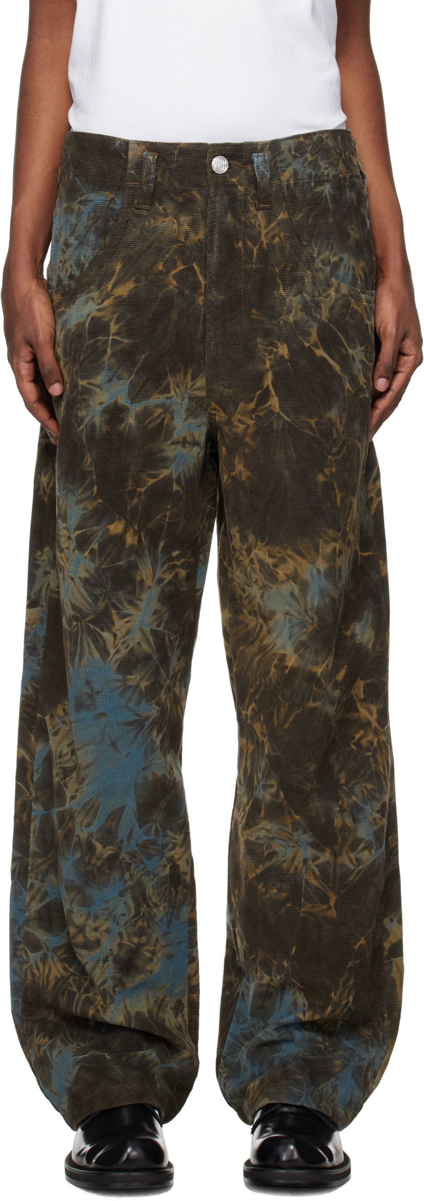 Hlače Bluemarble BLUEMARBLE Nebula Tie-Dye Corduroy Trousers Višebojno | PA41 CD02B24 GRE