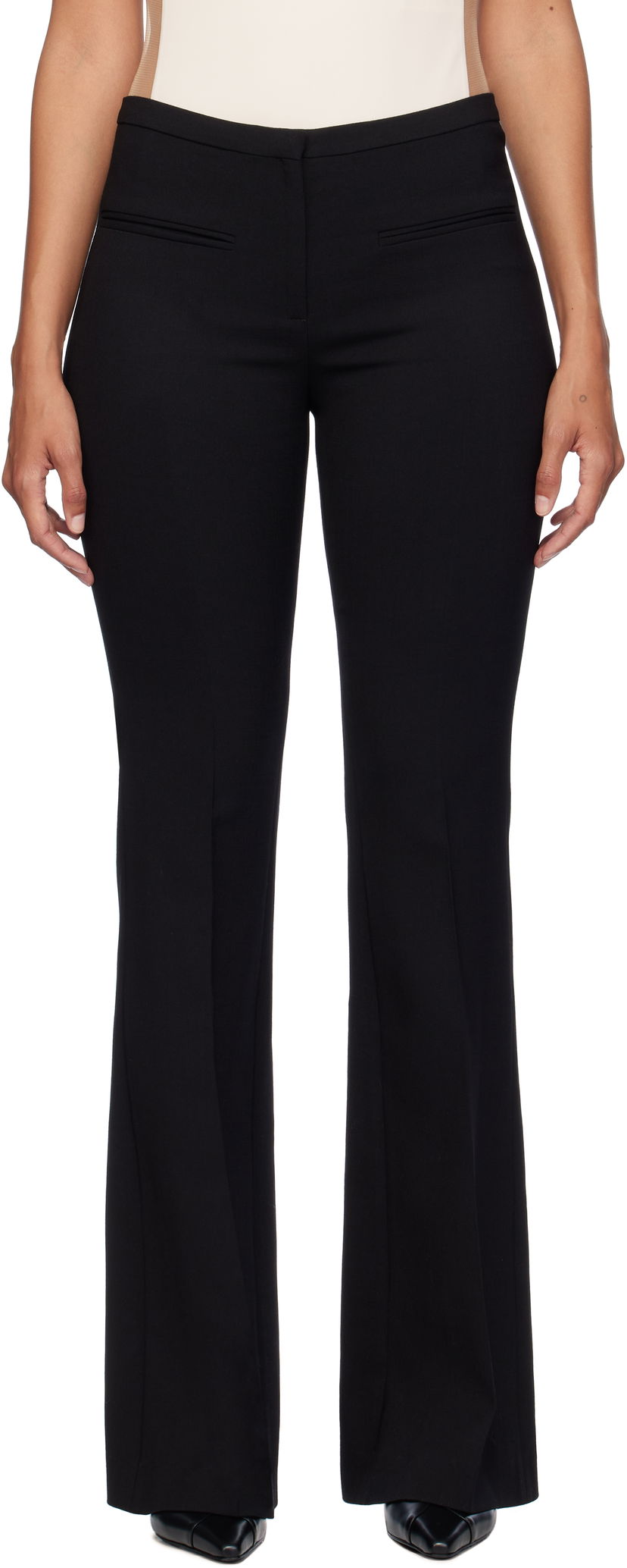 Hlače Courrèges Courrèges Heritage Stretch Wool Trousers Crna | 324CPA220WO0113