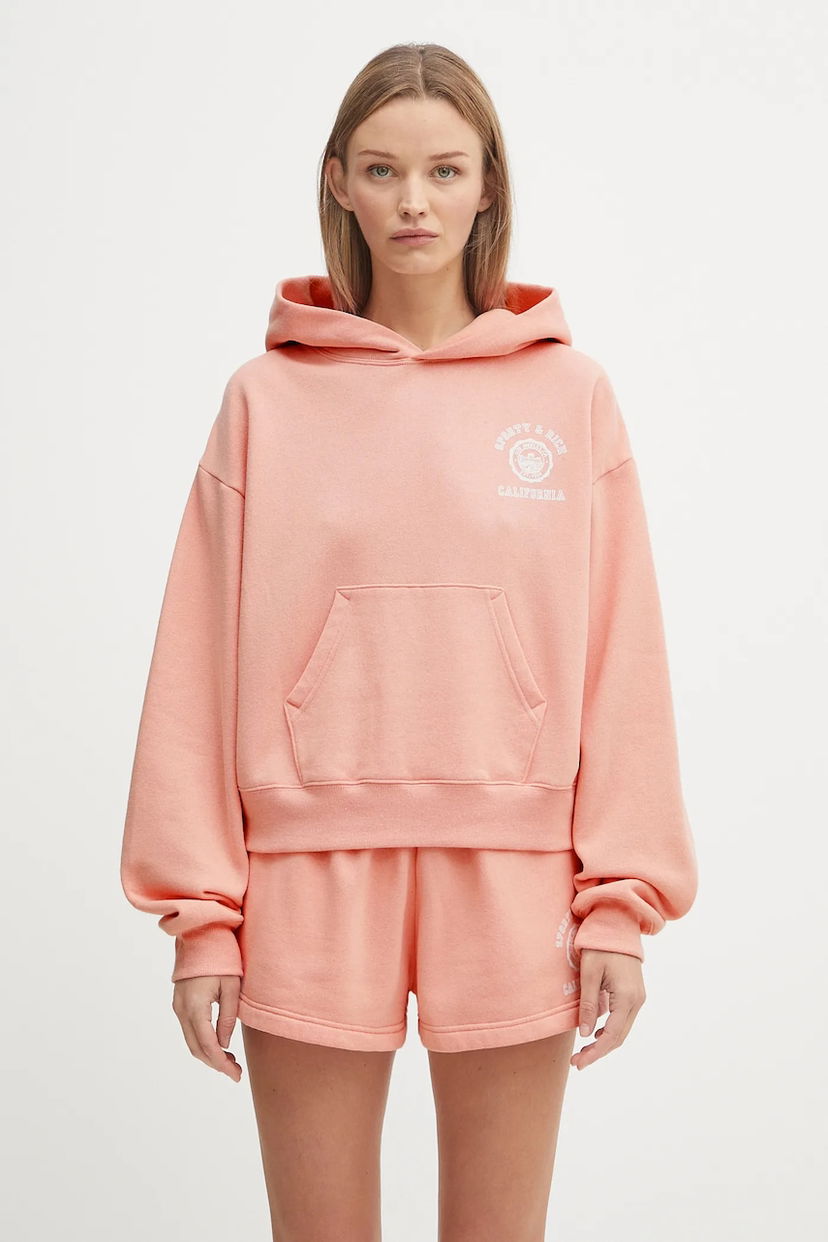 Dukserice Sporty & Rich Sporty & Rich California Emblem Soft Cropped Hoodie Ružičasta | ST085625508P141