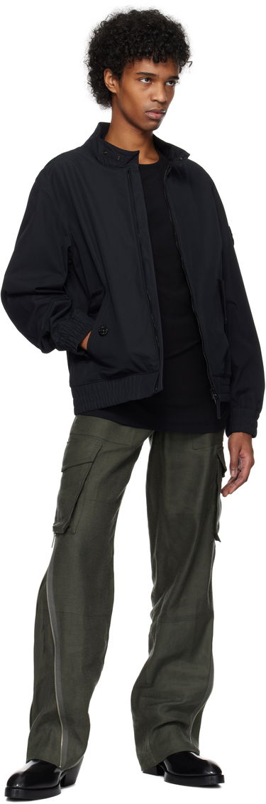 Bomber jakna Stone Island Stone Island Weatherproof Canvas Bomber Jacket Crna | K1S15 4100026 S00F1, 4