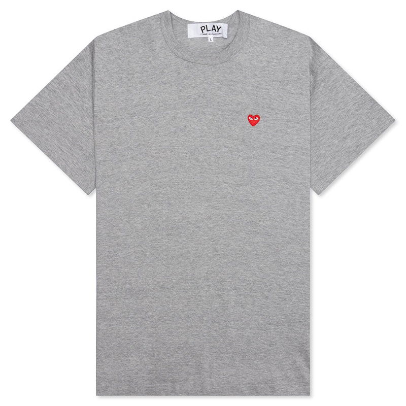 Majica kratkih rukava Comme des Garçons Play Small Red Heart T-Shirt Siva | AZ-T305-051-1