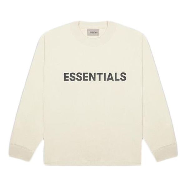 Džemper Fear of God Essentials 3D Silicon Applique Boxy Long Sleeve Tee Bež | FOG-SS20-412, 0