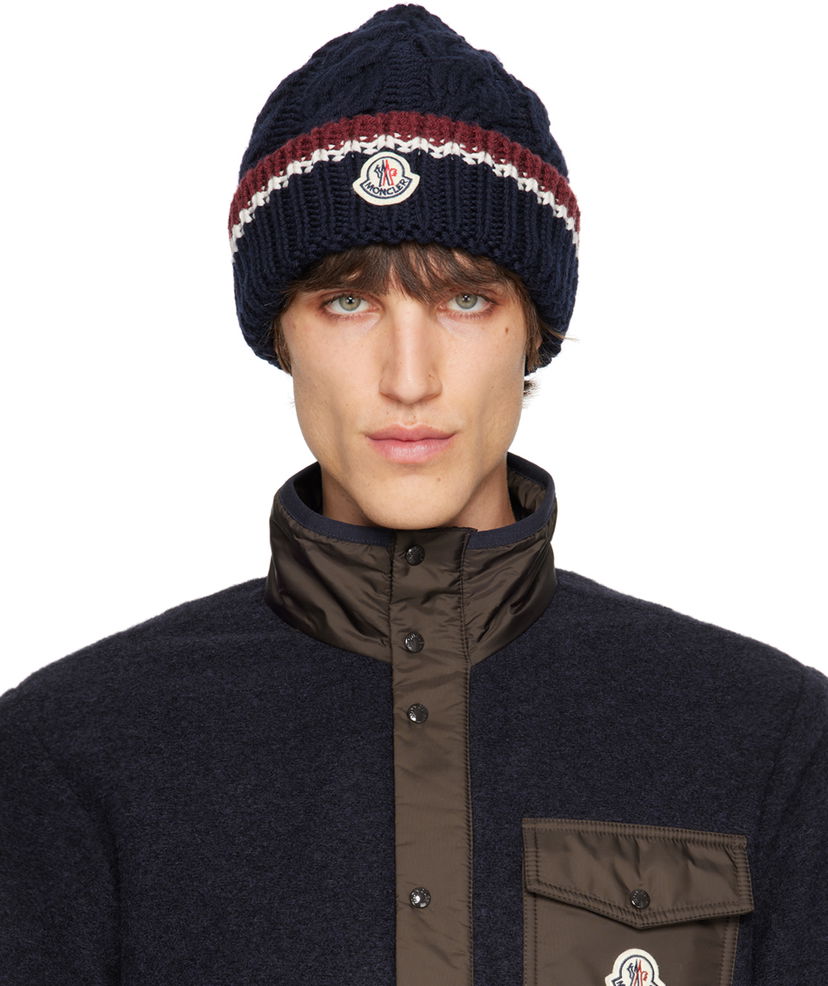 Kapica Moncler Navy Archivio Beanie Tamnoplava | J20913B00061M1172