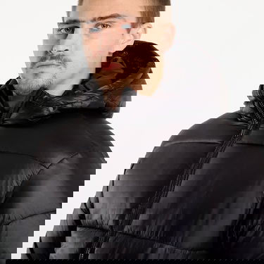 Pernata jakna Urban Classics Hooded Shiny Puffer Jacket Crna | TB7585-00007, 1