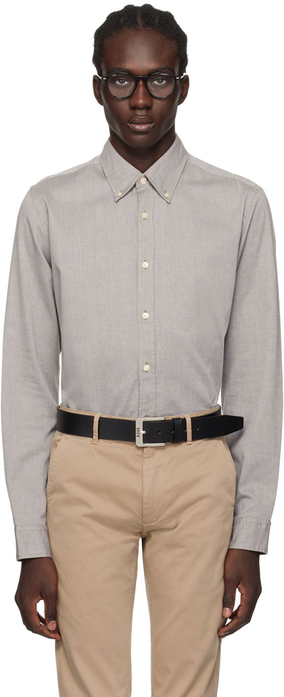 Košulja BOSS Button-Down Shirt "Khaki" Siva | 50505389