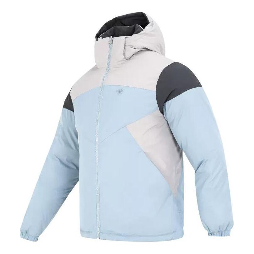 Pernata jakna adidas Originals Sporty Down Hooded Puffer Jacket Plava | HS9467