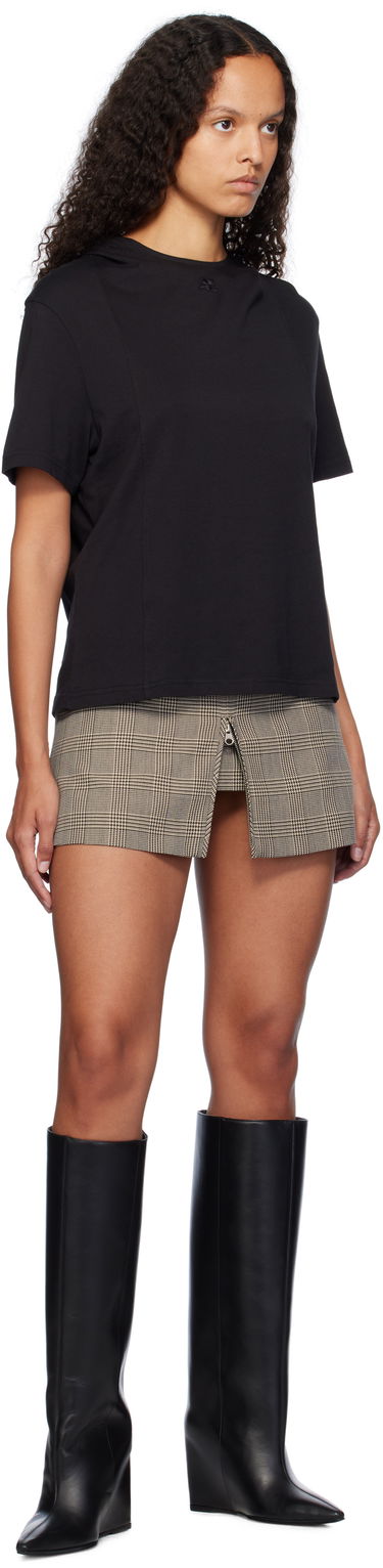 Suknja Courrèges Tailored Prince Of Wales Miniskirt Smeđa | 324CJU180PL0166, 4