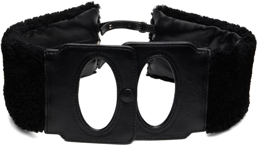 Torba oko struka KIKO KOSTADINOV Kiko Kostadinov Isadora Fuzzy Cut-out Belt Bag Crna | KKWAW25BG05-184