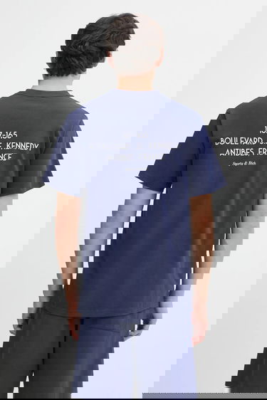 Majica kratkih rukava Sporty & Rich Cotton T-Shirt with Print Kennedy Crest Tamnoplava | TO04360666BL106, 4