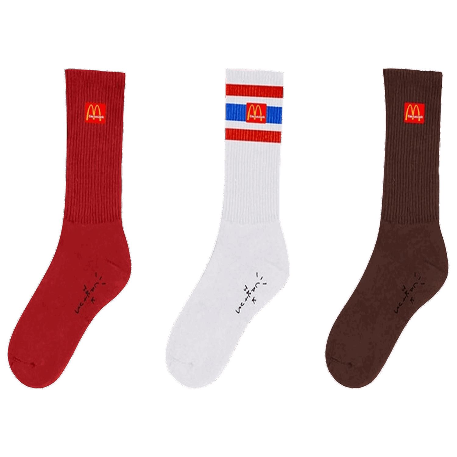 Donje rublje i čarape Cactus Jack by Travis Scott McDonalds x Arches Sock Pack Višebojno | CJMD AS77 MULT, 0